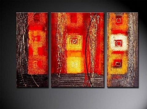 Red Abstract Painting, Bedroom Wall Art, Large Painting, Living Room Wall Art, Modern Art, Abstract Painting, Art on Canvas-Art Painting Canvas