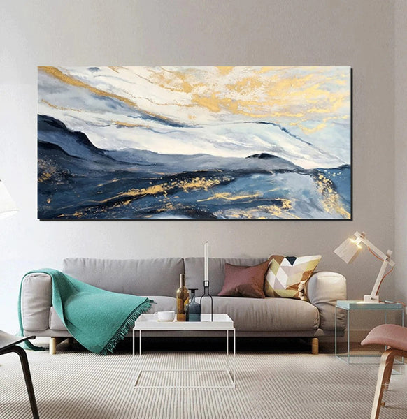 Large Painting on Canvas, Living Room Wall Art Paintings, Acrylic Abstract Painting Behind Couch, Buy Paintings Online, Simple Acrylic Painting Ideas-Art Painting Canvas