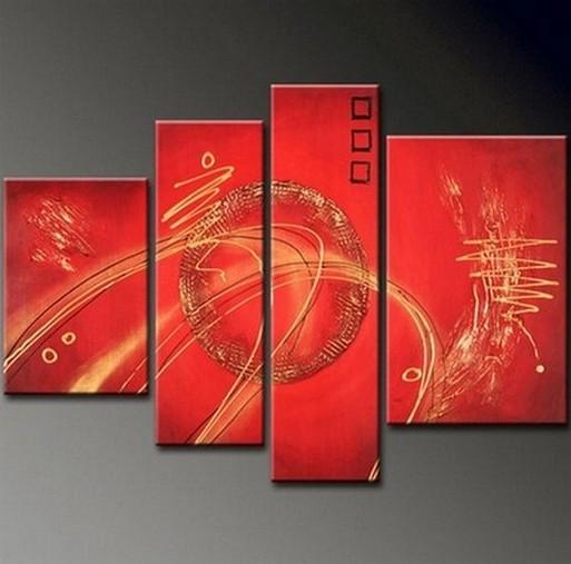 Abstract Wall Art, Red Abstract Painting, Modern Art, Extra Large Wall Art, Contemporary Art, Wall Hanging-Art Painting Canvas