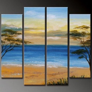 Hawaii Seashore Beach, Blue Sea Painting, Art Painting, Abstract Art, Living Room Wall Art, Modern Art, Large Wall Art, Contemporary Art, Modern Art-Art Painting Canvas