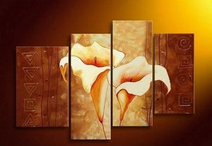 Large Painting, Abstract Art, Calla Lily Flower Painting, Abstract Painting, Dining Room Wall Art, Modern Art, Wall Art, Contemporary Art, Modern Art-Art Painting Canvas