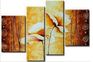 Abstract Art, Lotus Flower Painting, Large Painting, Abstract Painting, Dining Room Wall Art, Modern Art, Wall Art, Contemporary Art-Art Painting Canvas