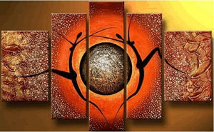 Large Art, Buy Abstract Painting, 5 Piece Canvas Art, African Woman Painting, Abstract Art, Canvas Painting for Sale-Art Painting Canvas