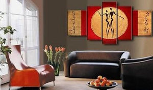 Wall Art, Dancing Figure Painting, Modern Art, Canvas Art, 5 Piece Canvas Art, Abstract Art, Canvas Painting, Art Painting, Contemporary Art-Art Painting Canvas
