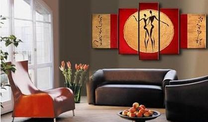 Wall Art, Dancing Figure Painting, Modern Art, Canvas Art, 5 Piece Canvas Art, Abstract Art, Canvas Painting, Art Painting, Contemporary Art-Art Painting Canvas