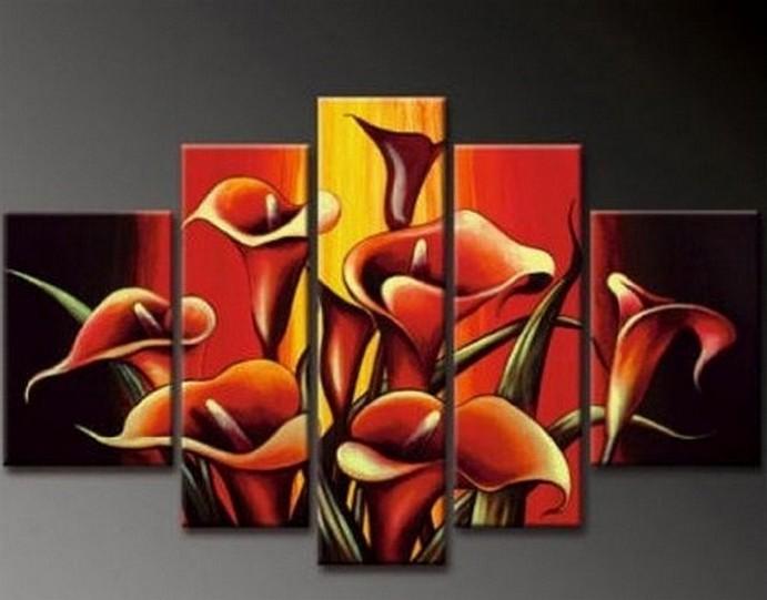 Flower Tree Painting, Calla Lily Flower, Abstract Art, Abstract Painting, Canvas Painting, Wall Art, Large Abstract Art, Acrylic Art, Bedroom Wall Art-Art Painting Canvas