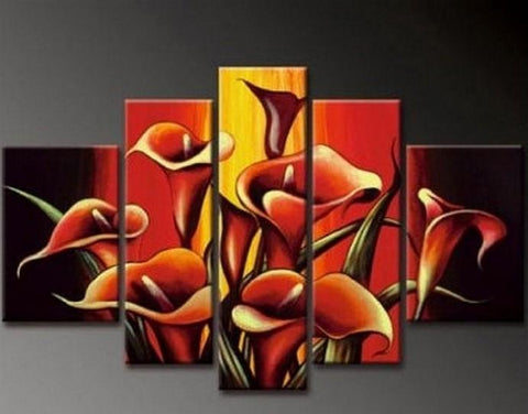Flower Tree Painting, Calla Lily Flower, Abstract Art, Abstract Painting, Canvas Painting, Wall Art, Large Abstract Art, Acrylic Art, Bedroom Wall Art-Art Painting Canvas