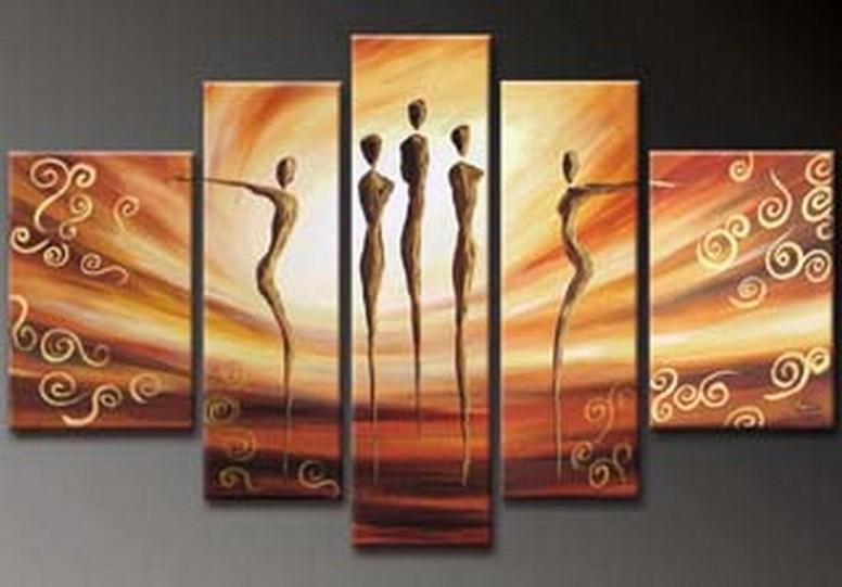 Canvas Art, 5 Piece Canvas Art, Dancing Figure Painting, Abstract Art, Canvas Painting, Wall Art, Large Art, Abstract Painting, Bedroom Wall Art-Art Painting Canvas