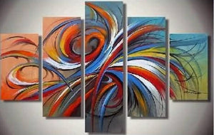 Simple Abstract Art, Modern Canvas Painting, Paintings for Living Room, Large Wall Art Paintings, 5 Piece Wall Art, Buy Painting Online-Art Painting Canvas