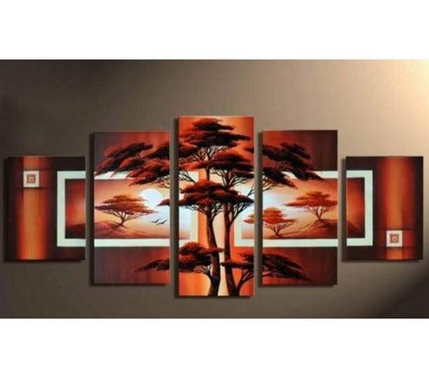 Tree of Life Painting, Ready to Hang, Large Art, Abstract Art, Large Wall Art, Abstract Painting, Canvas Painting, 5 Piece Wall Art, Canvas Art Painting-Art Painting Canvas