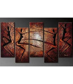 XL Wall Art, Abstract Art, Abstract Painting, Canvas Painting, Abstract Figure Painting, 5 Piece Wall Art, Huge Wall Art, Acrylic Art, Ready to Hang-Art Painting Canvas