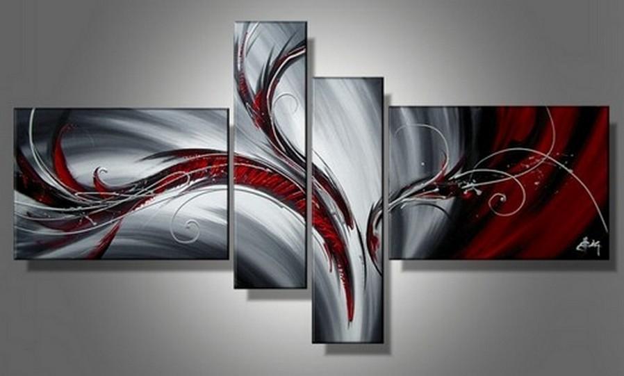 Canvas Art Painting Large Wall Art Abstract Acrylic Hand Painted Group