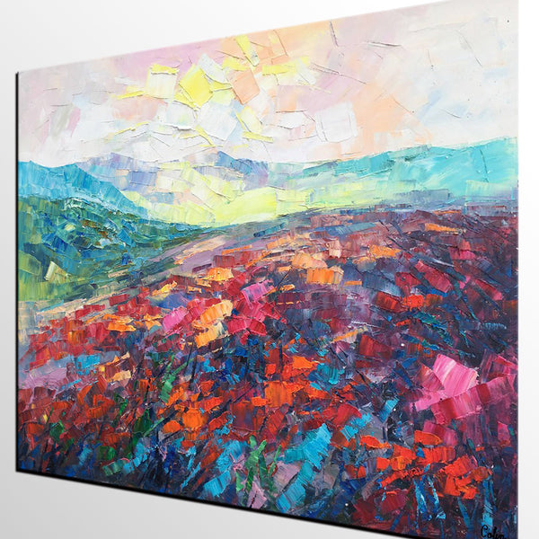 Canvas Art, Mountain Landscape Original Painting, Custom Large Modern Wall Art, Buy Art Online-Art Painting Canvas