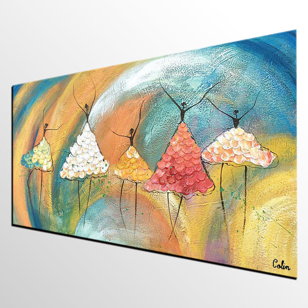 Canvas Paintings for Bedroom, Ballet Dancer Painting, Simple Wall Art Painting, Abstract Canvas Painting, Abstract Wall Art Paintings, Large Painting for Sale-Art Painting Canvas