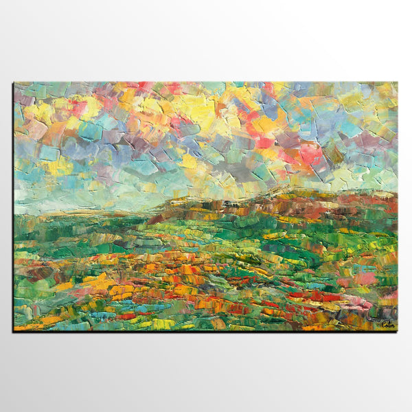 Abstract Mountain Painting, Mountain Landscape Painting, Custom Original Painting Painting on Canvas, Heavy Texture Paintings-Art Painting Canvas
