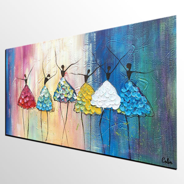 Abstract Wall Art Paintings, Ballet Dancer Painting, Modern Paintings, Paintings for Living Room, Dancing Painting, Custom Abstract Painting for Sale-Art Painting Canvas