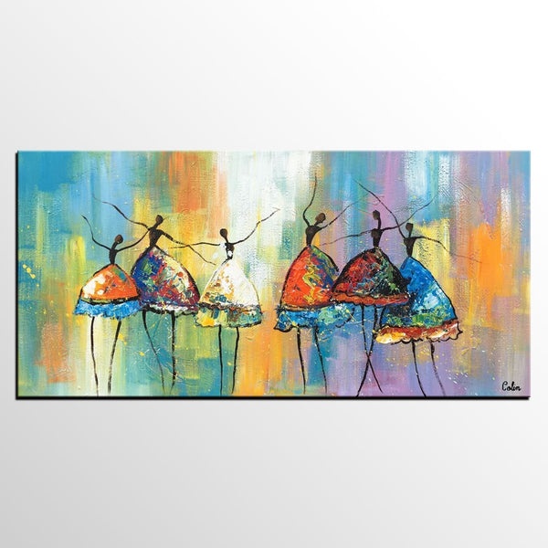 Abstract Acrylic Paintings, Modern Canvas Painting, Ballet Dancer Painting, Original Abstract Painting for Sale, Custom Abstract Painting-Art Painting Canvas