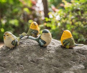 Singing Birds in the Garden, Animal Resin Statue for Garden Ornament, Lovely Birds Statues, Outdoor Decoration Ideas, Garden Ideas-Art Painting Canvas