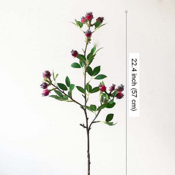 Simple Artificial Flowers for Living Room, Blueberry Fruit Branch, Flower Arrangement Ideas for Home Decoration, Spring Artificial Floral for Bedroom-Art Painting Canvas
