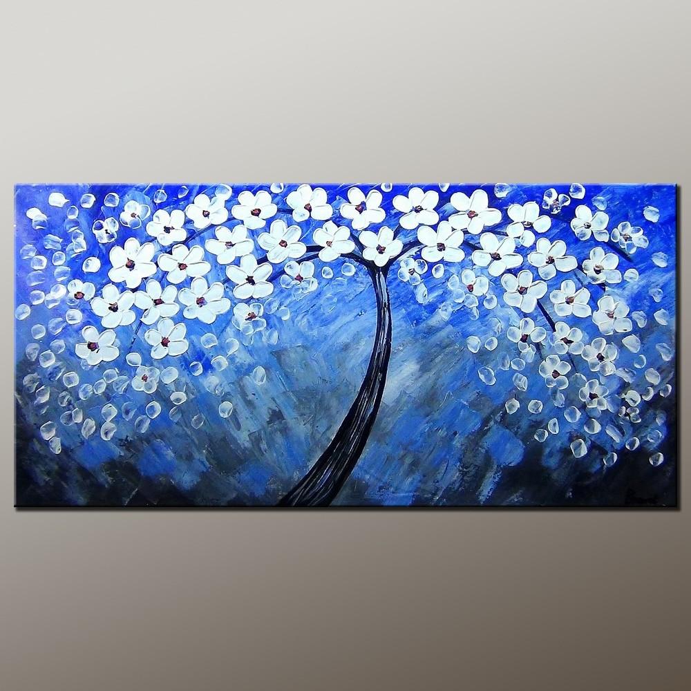 Flower Art, Acrylic Painting, Heavy Texture Painting, Abstract Art Painting, Canvas Wall Art, Bedroom Wall Art, Canvas Art, Modern Art, Contemporary Art-Art Painting Canvas