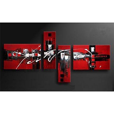 Large Abstract Painting, Black and Red Art, Canvas Wall Art Paintings, Living Room Paintings, Contemporary Wall Painting-Art Painting Canvas
