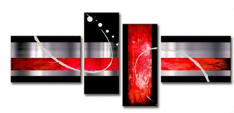 Abstract Wall Art Paintings, Huge Wall Art, Extra Large Painting for Living Room, Black and Red Wall Art, Art on Canvas, Buy Art Online-Art Painting Canvas