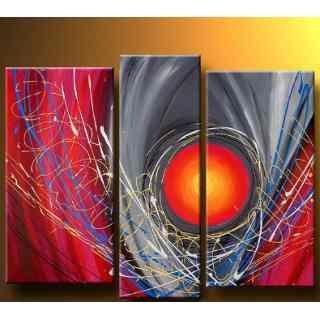 Living Room Wall Decor, Abstract Painting, Wall Hanging, Abstract Wall Art, 3 Panel Modern Art, Art for Sale-Art Painting Canvas