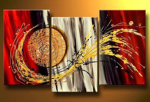 3 Piece Wall Art Painting, Modern Abstract Painting, Canvas Painting for Living Room, Modern Wall Art Paintings, Large Painting for Sale-Art Painting Canvas