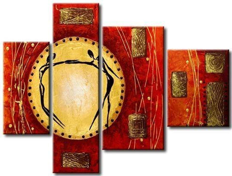 Extra Large Painting, Abstract Painting, Wall Hanging, 4 Panel Modern Art, Extra Large Art-Art Painting Canvas