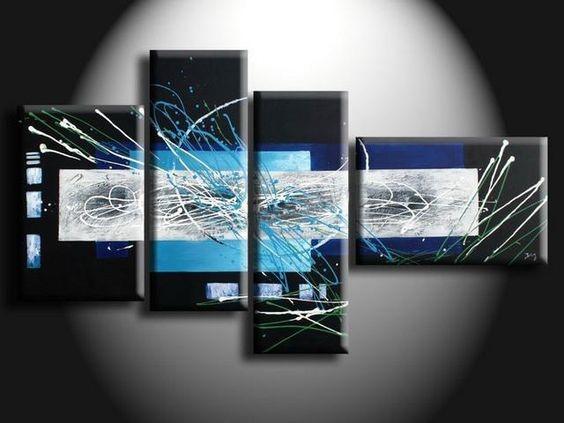 Living Room Wall Art, Black Abstract Wall Art, Modern Art, Contemporary Art, Abstract Painting, Canvas Painting-Art Painting Canvas