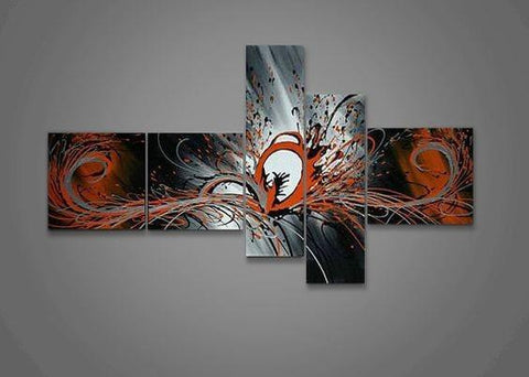 Huge Wall Art, Acrylic Art, Abstract Art, 5 Piece Wall Painting, Hand Painted Art, Group Painting, Canvas Painting, Large Wall Art, Abstract Painting-Art Painting Canvas