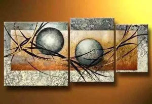Abstract Painting, Flower Painting, Canvas Painting, Large Painting, Living Room Wall Art, 3 Piece Wall Art-Art Painting Canvas