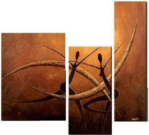 Canvas Painting, Abstract Art, Abstract Painting, Dancing Figure Painting, Bedroom Wall Art, 3 Piece Wall Art-Art Painting Canvas