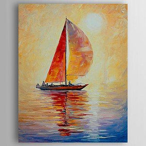 Canvas Painting, Sail Boat Painting, Kitchen Art Decor, Abstract Art, Canvas Wall Art, Art on Canvas-Art Painting Canvas
