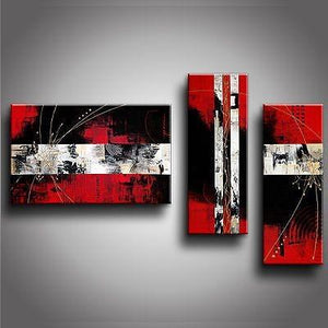 Contemporary Art, Abstract Modern Art, Bedroom Wall Art, Red Canvas Art, Canvas Painting-Art Painting Canvas