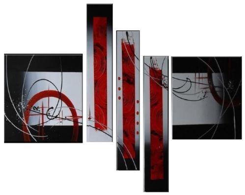 Abstract Modern Art, Extra Large Wall Art, Abstract Art Painting, 5 Panel Canvas Painting-Art Painting Canvas
