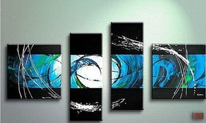 Modern Art, Living Room Wall Decor, 4 Piece Canvas Painting, Abstract Wall Art, Extra Large Art, Art on Canvas-Art Painting Canvas