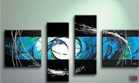 Modern Art, Living Room Wall Decor, 4 Piece Canvas Painting, Abstract Wall Art, Extra Large Art, Art on Canvas-Art Painting Canvas