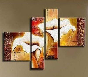 Calla Lily Flower Painting, Acrylic Flower Painting, Acrylic Paintings for Bedroom, Hand Painted Canvas Painting-Art Painting Canvas