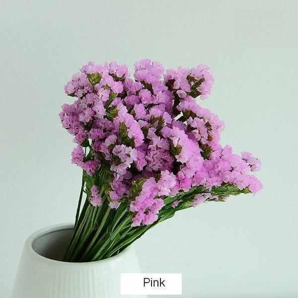 Dried Statices Flower, Dried Flowers, Flower Bunches, Dried Floral-Art Painting Canvas