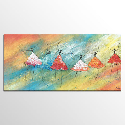 Simple Abstract Paintings, Ballet Dancer Painting, Original Artwork, Bedroom Canvas Painting, Acrylic Canvas Painting, Custom Art-Art Painting Canvas