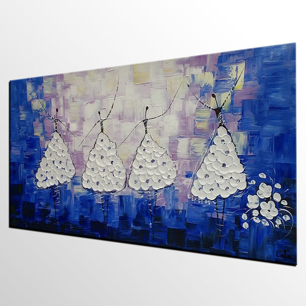 Modern Abstract Painting, Bedroom Canvas Painting, Acrylic Wall Art Painting, Ballet Dancer Painting, Abstract Art for Sale-Art Painting Canvas