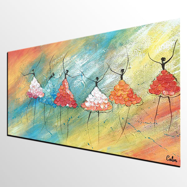 Simple Abstract Paintings, Ballet Dancer Painting, Original Artwork, Bedroom Canvas Painting, Acrylic Canvas Painting, Custom Art-Art Painting Canvas