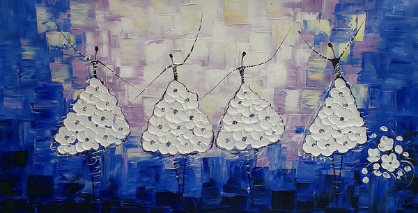 Modern Abstract Painting, Bedroom Canvas Painting, Acrylic Wall Art Painting, Ballet Dancer Painting, Abstract Art for Sale-Art Painting Canvas