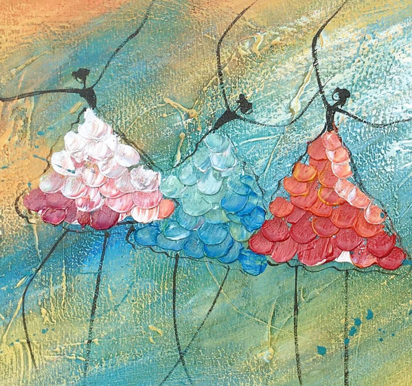 Simple Abstract Paintings, Ballet Dancer Painting, Original Artwork, Bedroom Canvas Painting, Acrylic Canvas Painting, Custom Art-Art Painting Canvas