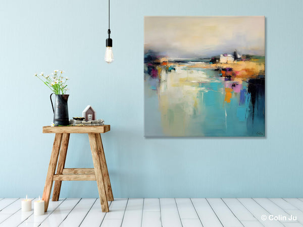 Abstract Landscape Painting on Canvas, Extra Large Original Artwork, Large Paintings for Bedroom, Oversized Contemporary Wall Art Paintings-Art Painting Canvas