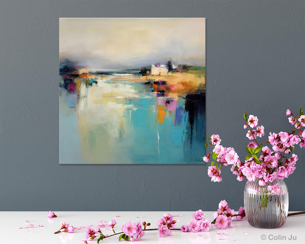 Abstract Landscape Painting on Canvas, Extra Large Original Artwork, Large Paintings for Bedroom, Oversized Contemporary Wall Art Paintings-Art Painting Canvas