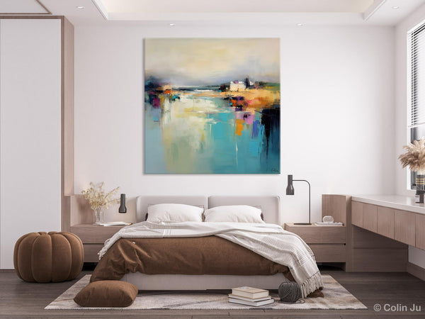 Abstract Landscape Painting on Canvas, Extra Large Original Artwork, Large Paintings for Bedroom, Oversized Contemporary Wall Art Paintings-Art Painting Canvas