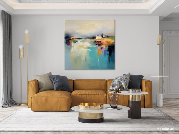 Abstract Landscape Painting on Canvas, Extra Large Original Artwork, Large Paintings for Bedroom, Oversized Contemporary Wall Art Paintings-Art Painting Canvas