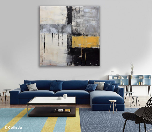 Extra Large Original Artwork, Large Paintings for Bedroom, Abstract Landscape Painting on Canvas, Oversized Contemporary Wall Art Paintings-Art Painting Canvas